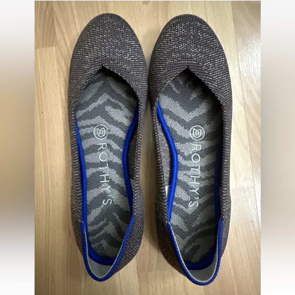 RETIRED Rothy flats in Twilight Metallic size 5.5